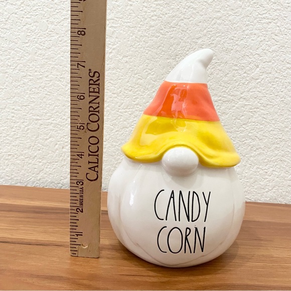 RAE DUNN Candy Corn Gnome Ceramic Halloween Figurine Thanksgiving Fall Decor - Picture 3 of 13